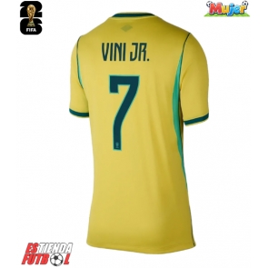 Brasil Vinicius Junior #7 Primera Equipación Mujer Mundial 2026 Manga Corta
